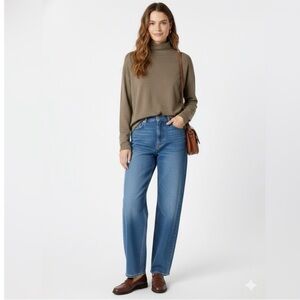 ARITZIA Wilfred Free Long Sleeve Mock Neck Easy Care Knit Sweater Oversize  XS